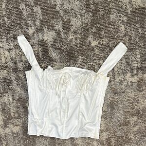 Fenity White Satin Women's Top